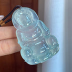 冰种蓝晴底翡翠观音挂件（yc265770）