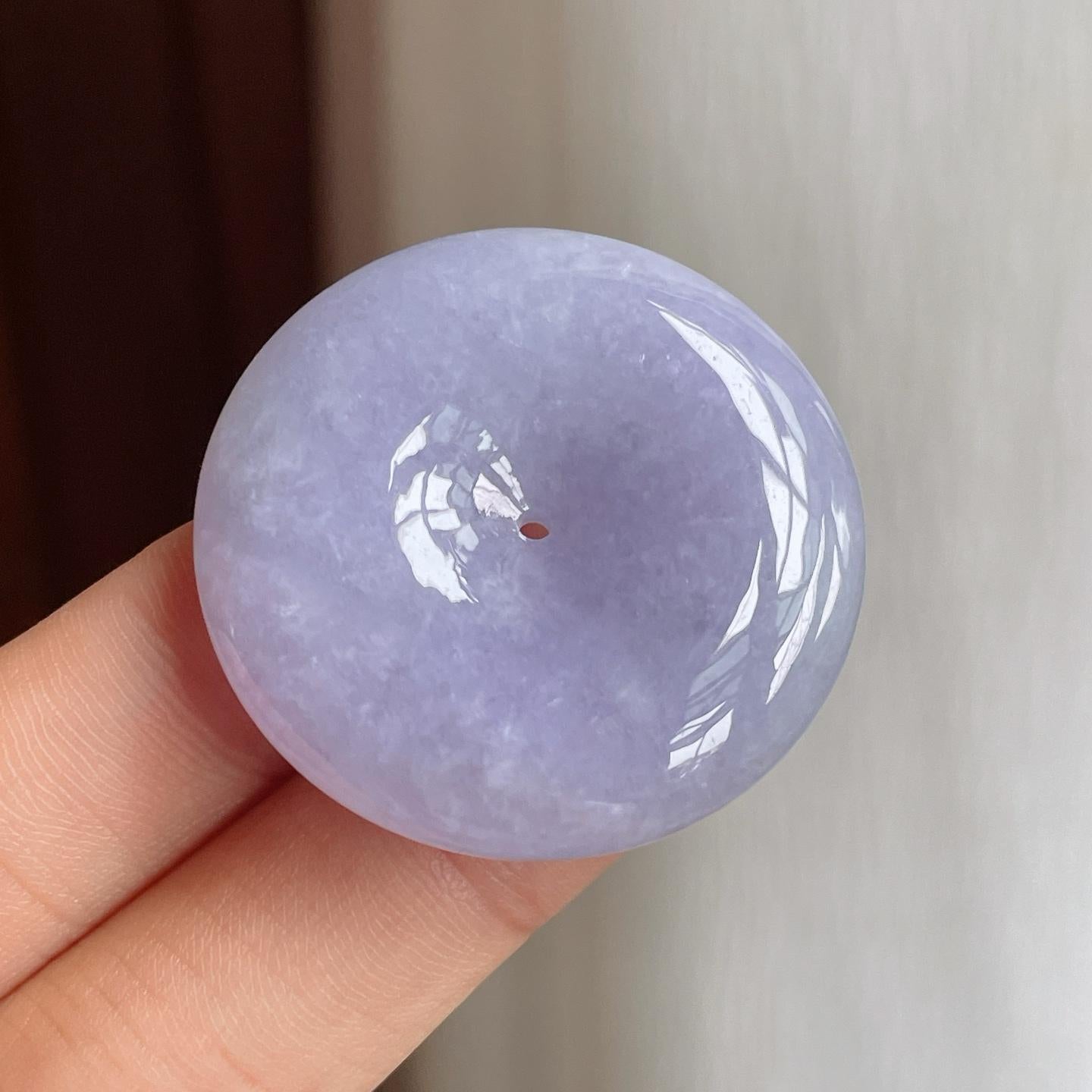 糯冰紫罗兰翡翠平安扣（yc248484）