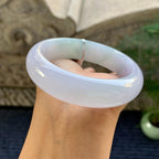 细糯种淡春彩宽版轮胎手镯（60.6mm）（yc249434）