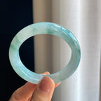 糯冰飘花翡翠平安镯（53mm）（yc289696）
