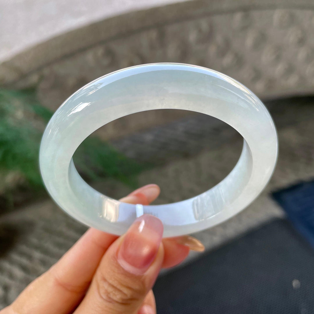 糯冰种带底色平安镯（53.6mm）（yc305688）
