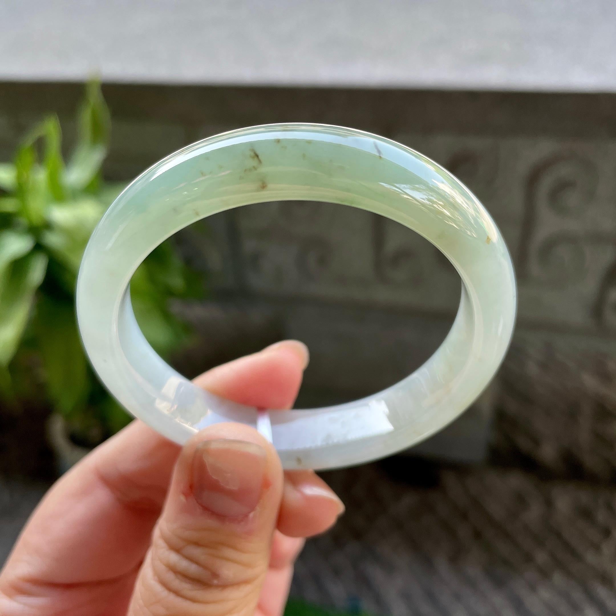 细糯种洒金平安镯（52.7mm）（yc310094）