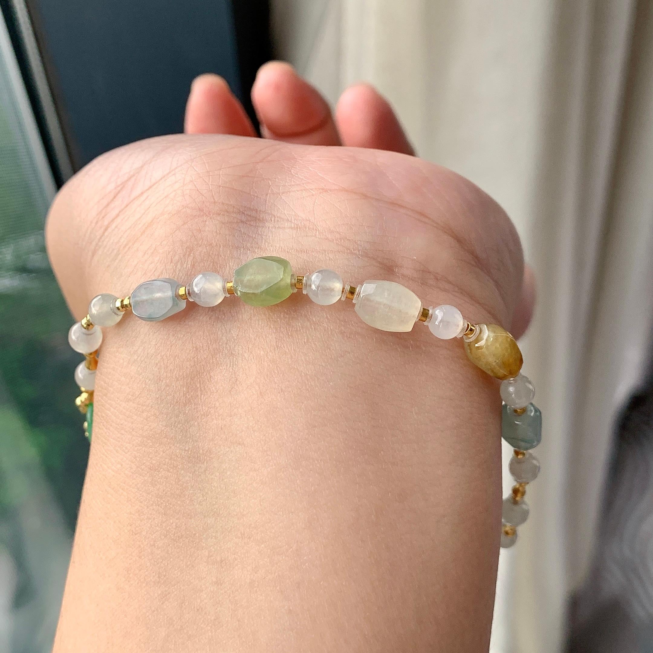 糯冰种多彩手链（yc230958）