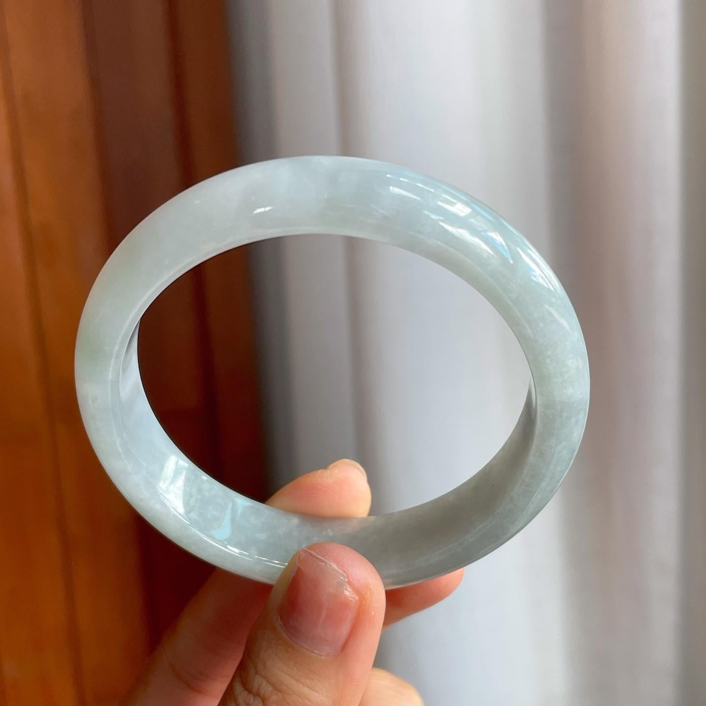 糯冰翡翠平安镯（58.8mm）（yc215234）