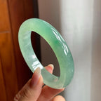 冰种晴底翡翠平安镯（55mm）（yc212544）