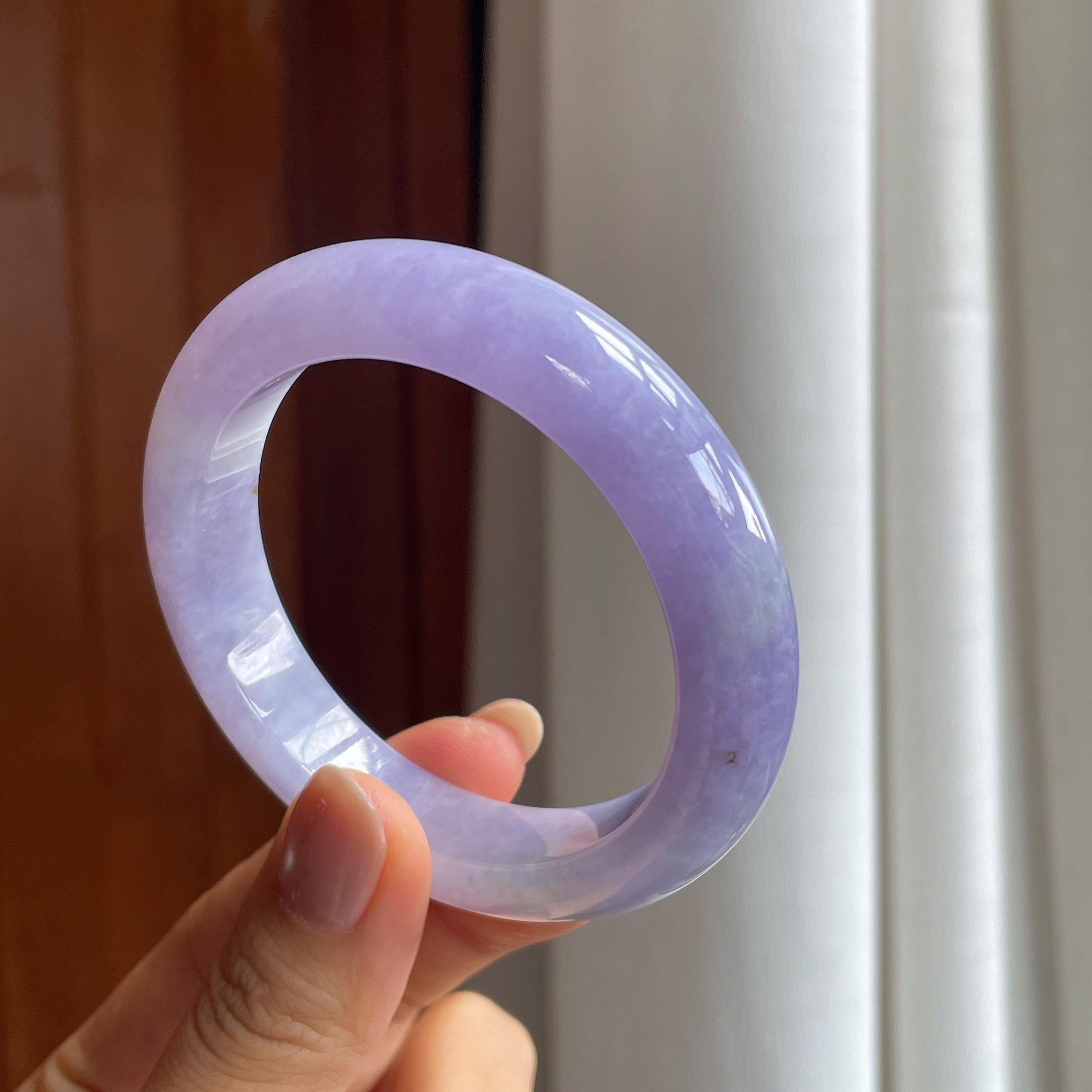 糯冰紫罗兰翡翠平安镯（54mm）（yc406270）