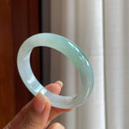 糯冰晴底翡翠平安镯（52.7mm）（yc400207）