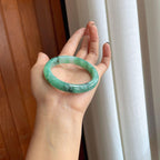 糯种翡翠特色平安镯（52mm）（yc284566）