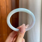 细糯冰飘花翡翠美人条手镯（55.8mm）（yc277415）