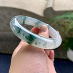 糯冰种飘花平安镯（57.7mm）（yc233906）