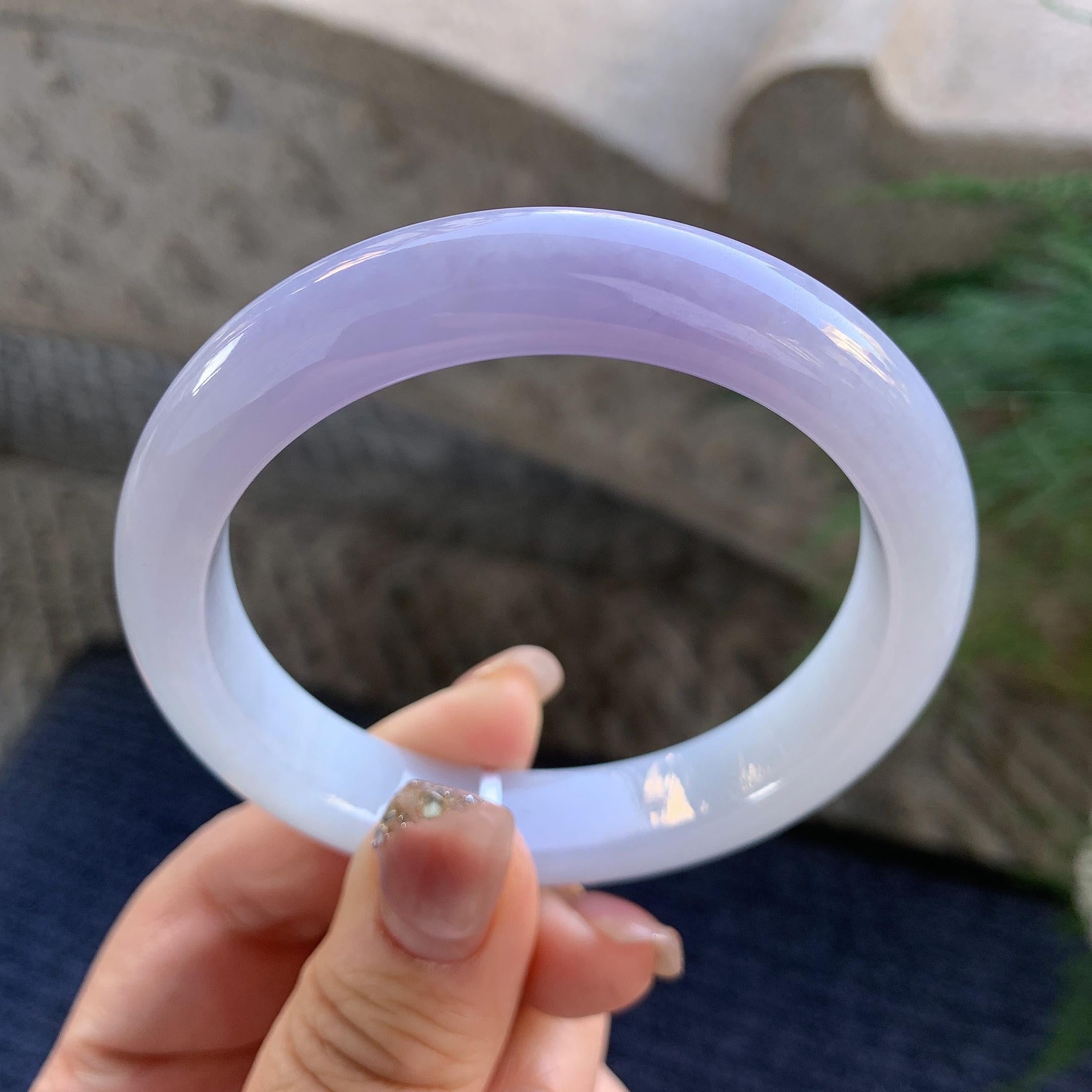 细糯种紫罗兰平安镯（57mm）（yc294658）