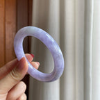 糯冰紫罗兰翡翠圆条手镯（54.6mm）（yc302434）
