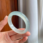 冰种淡底色翡翠平安镯（54.5mm）（yc247187）