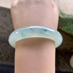 糯冰种飘花平安镯（55.3mm）（yc255596）