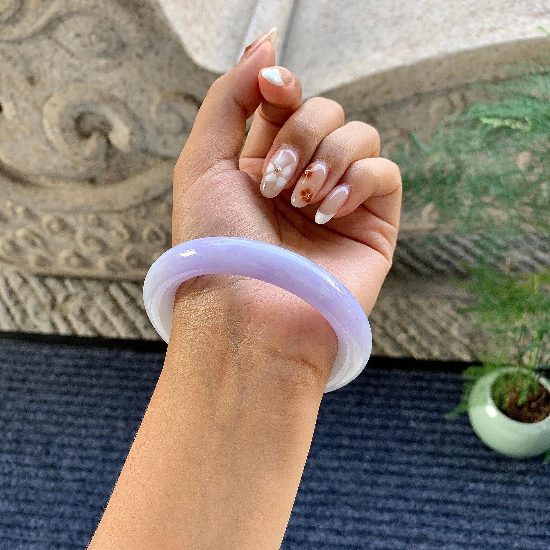 细糯种紫罗兰圆条手镯（57.3mm）（yc249454）