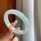 糯冰无色翡翠平安镯（57mm）（yc264141）