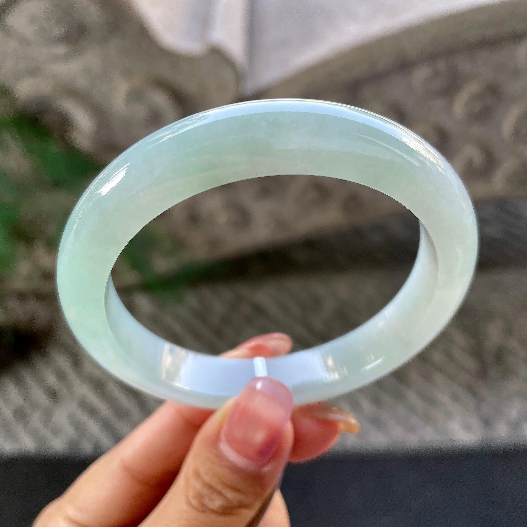 细糯种带底色平安镯（59.4mm）（yc305680）