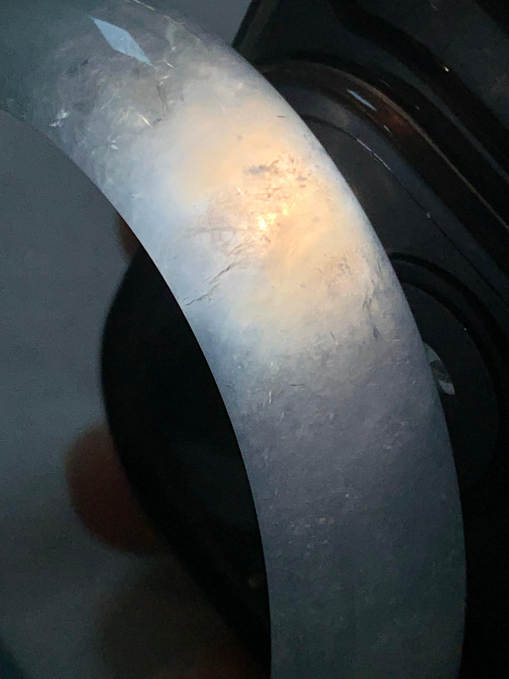 糯冰种半山水贵妃手镯（54.5mm)（yc304779）