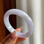 细糯冰紫罗兰翡翠平安镯（56.8mm）（yc185597）