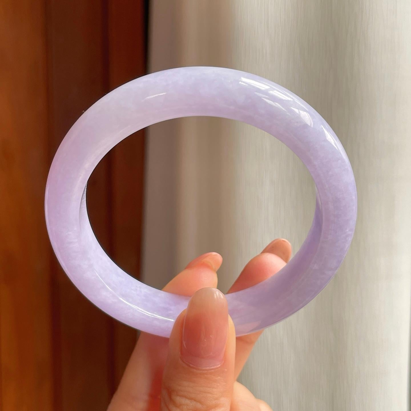 糯冰紫罗兰翡翠平安镯（57mm)（yc352497）