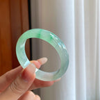 糯冰飘花翡翠贵妃镯（53.6mm）（yc270329）