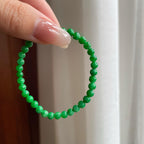 糯种满绿翡翠珠串手串（yc263540）