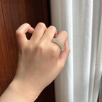 糯冰黄翡戒圈 天然缅甸A货翡翠（yc455073）