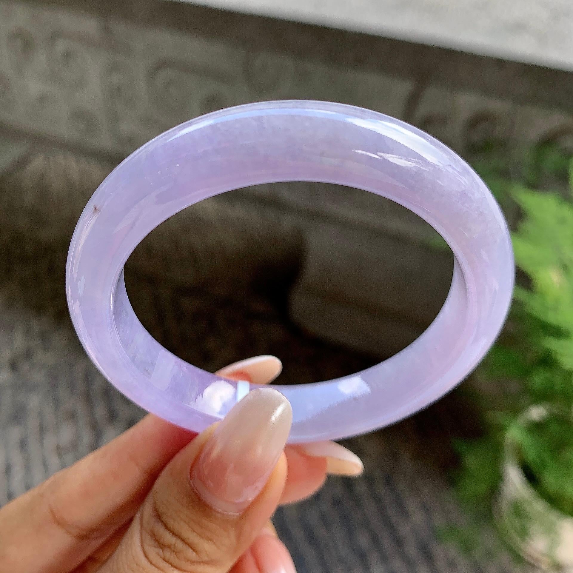 细糯种紫罗兰平安镯（52.8mm）（yc202377）
