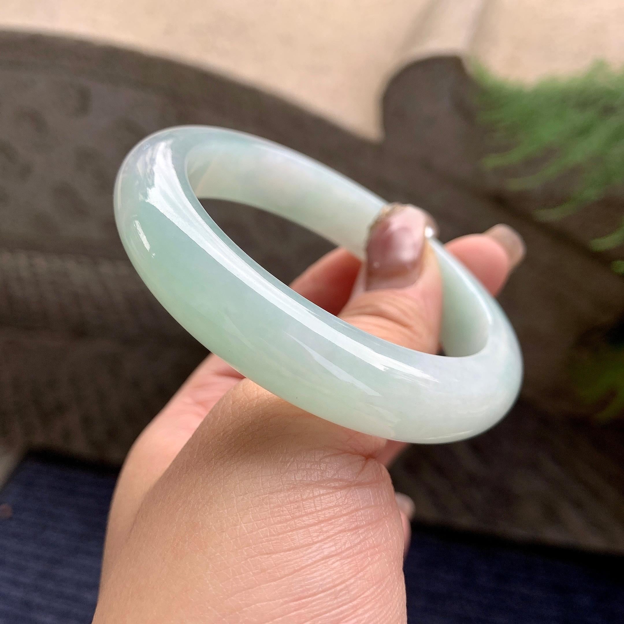 细糯种淡晴底平安镯（56.6mm）（yc297184）