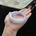 糯冰春彩正圈翡翠手镯（55.7mm）