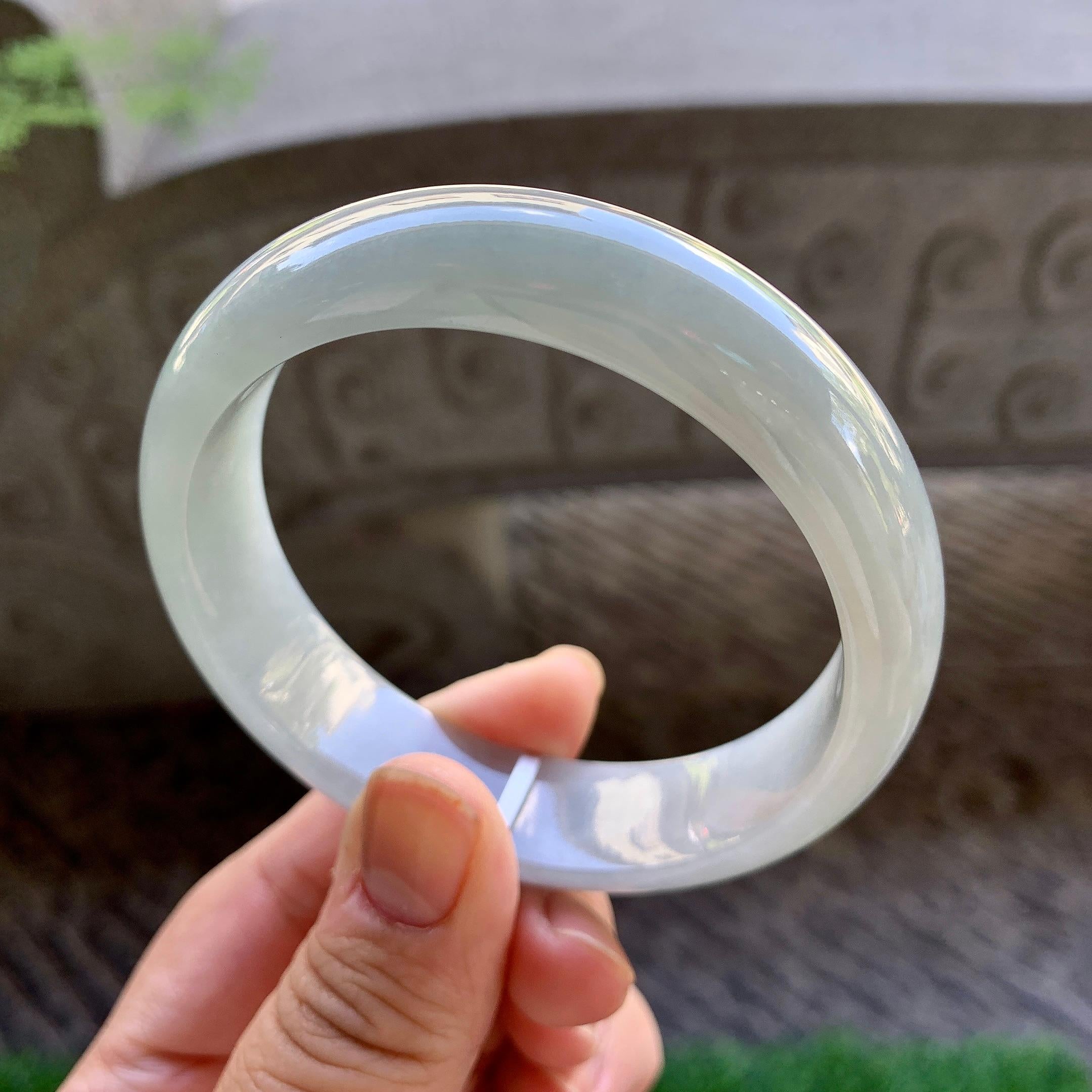 糯种淡晴底宽版轮胎手镯（59.3mm）（yc213144）