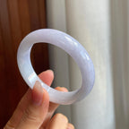 糯冰淡紫罗兰翡翠平安镯（53mm)（yc316578）