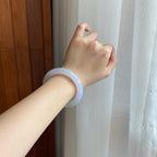 冰种椿彩翡翠圆条手镯（55.7mm）（yc278187）