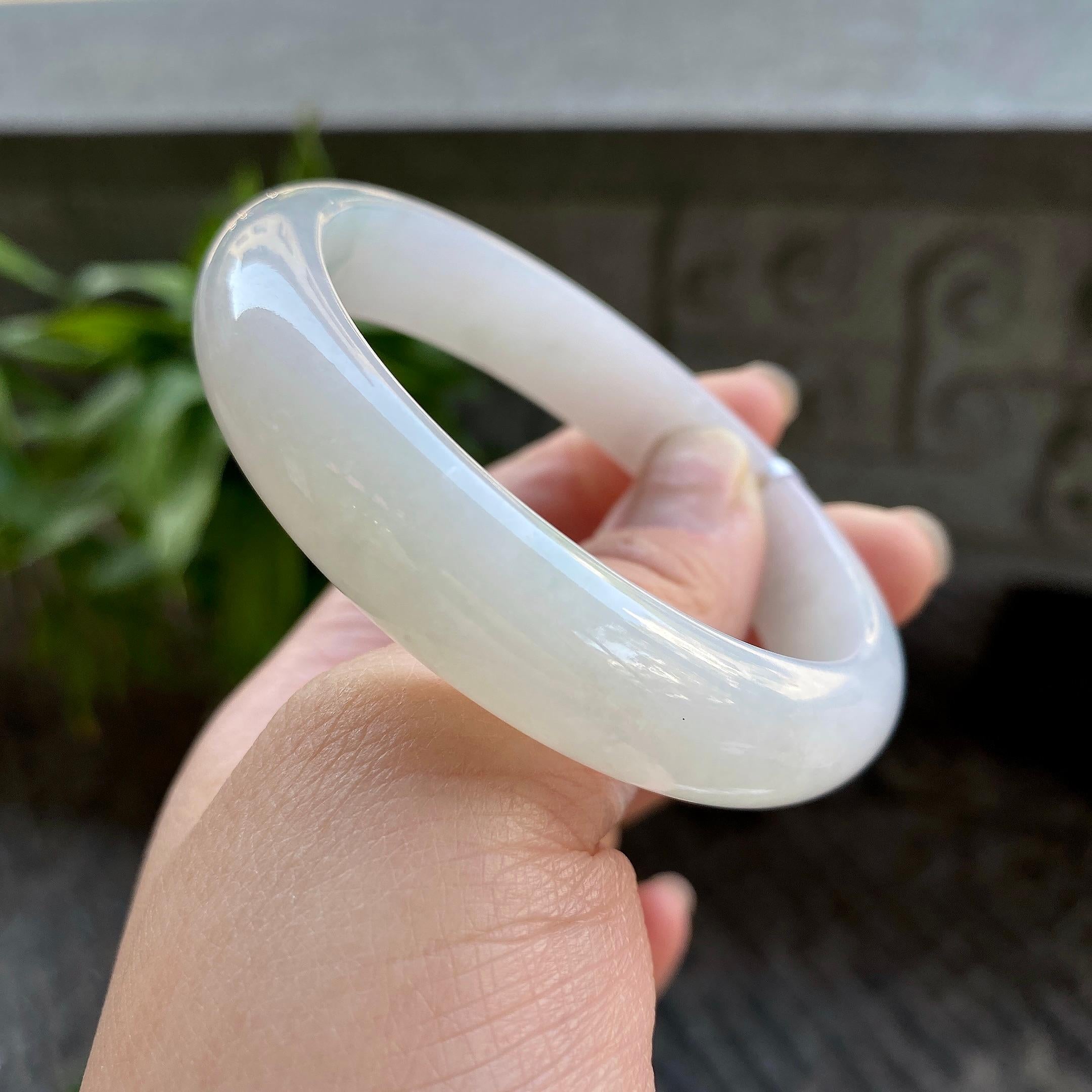 细糯种无色平安镯（56.3mm）（yc311022）