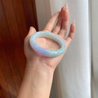 糯冰晴底紫罗兰翡翠平安镯（55.5mm）（yc266550）