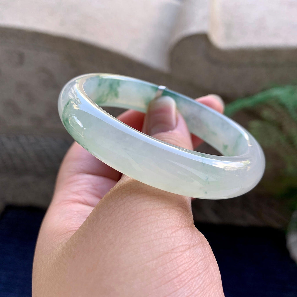 糯冰种飘花贵妃手镯（53.6mm）（yc223260）