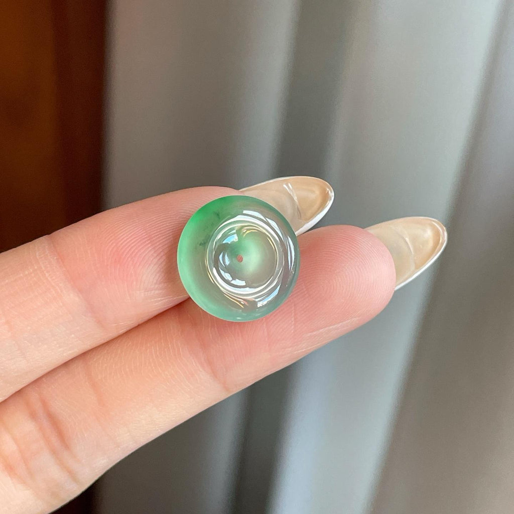 冰种带色飘花翡翠平安（yc265155）