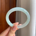 糯冰晴底翡翠平安镯（55.8mm)（yc418352）