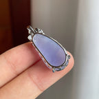 18k金钻镶糯冰紫罗兰翡翠豆子（yc175322）