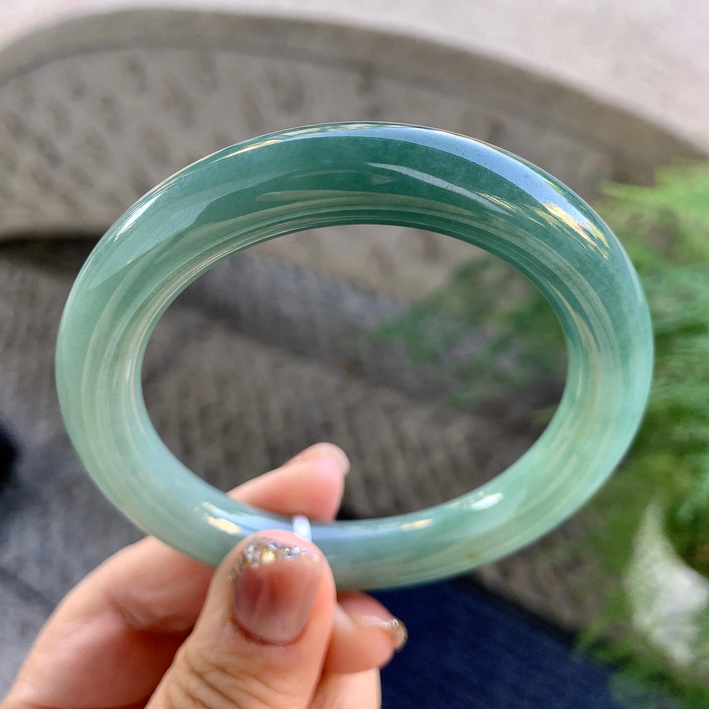细糯种油青圆条手镯（57mm）（yc274591）
