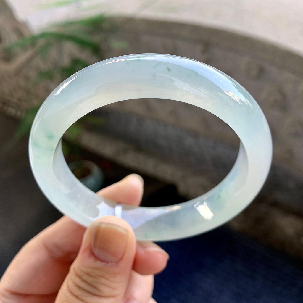 糯冰种飘花平安镯（57.2mm）（yc264530）