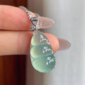 18K钻镶冰种晴底翡翠豆子（yc310509）