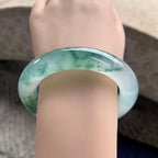 冰种飘花圆条手镯（55.8mm）（yc228026）