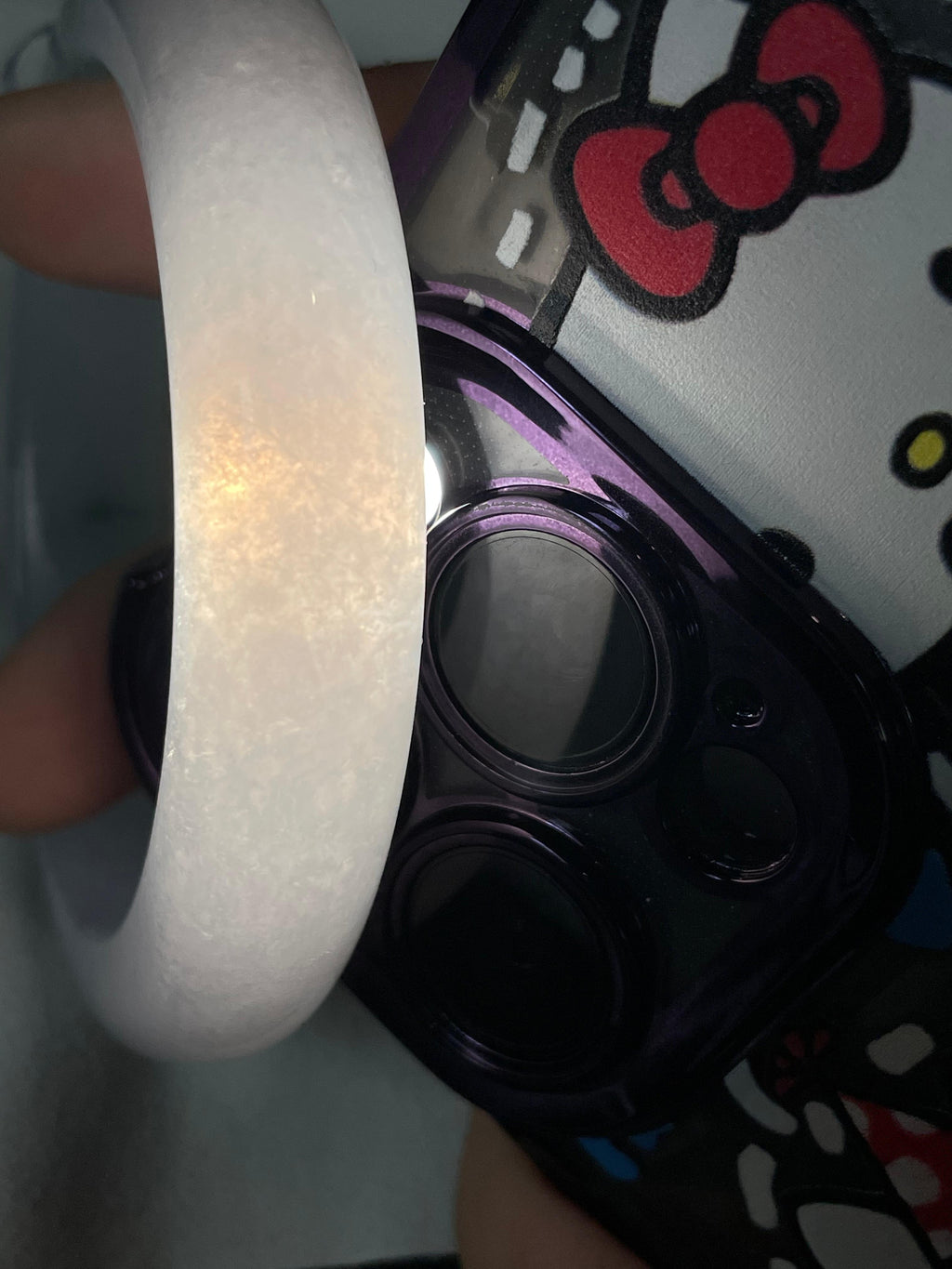 糯冰种飘花平安镯（54.7mm）（yc255594）