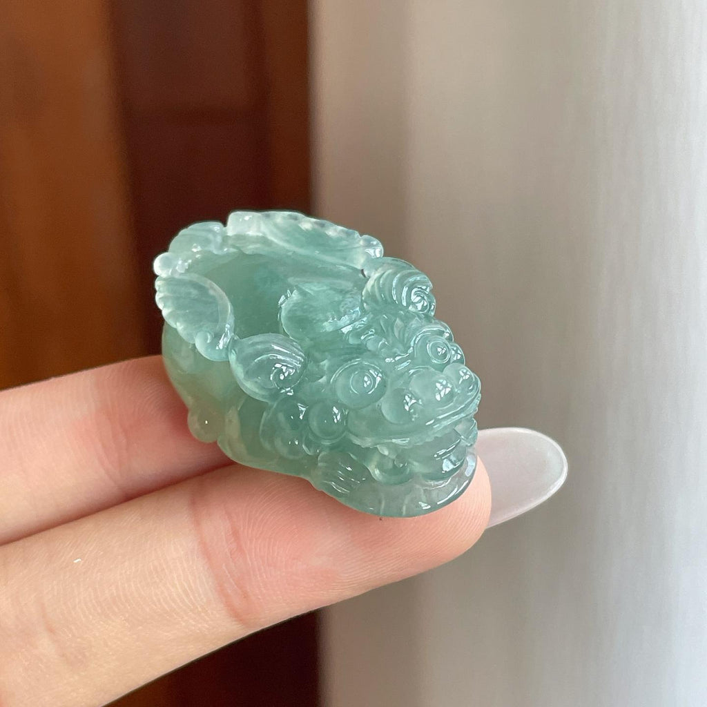 糯冰湖水绿翡翠貔貅（yc269028）