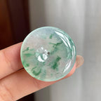 冰种飘花翡翠平安扣（yc188933）