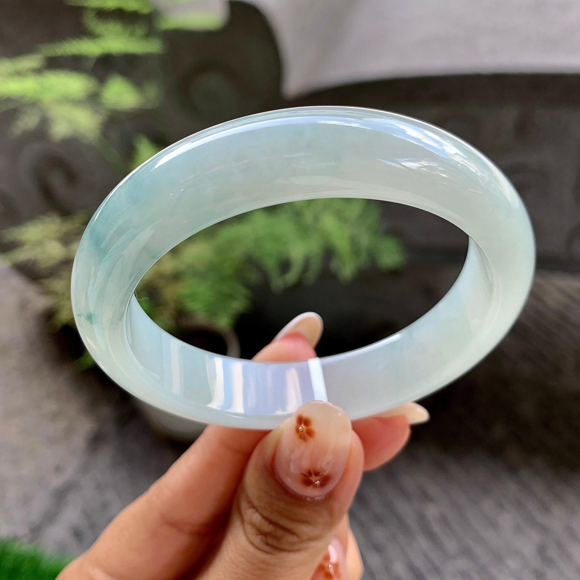 细糯种飘花贵妃手镯（55.2mm）（yc243904）