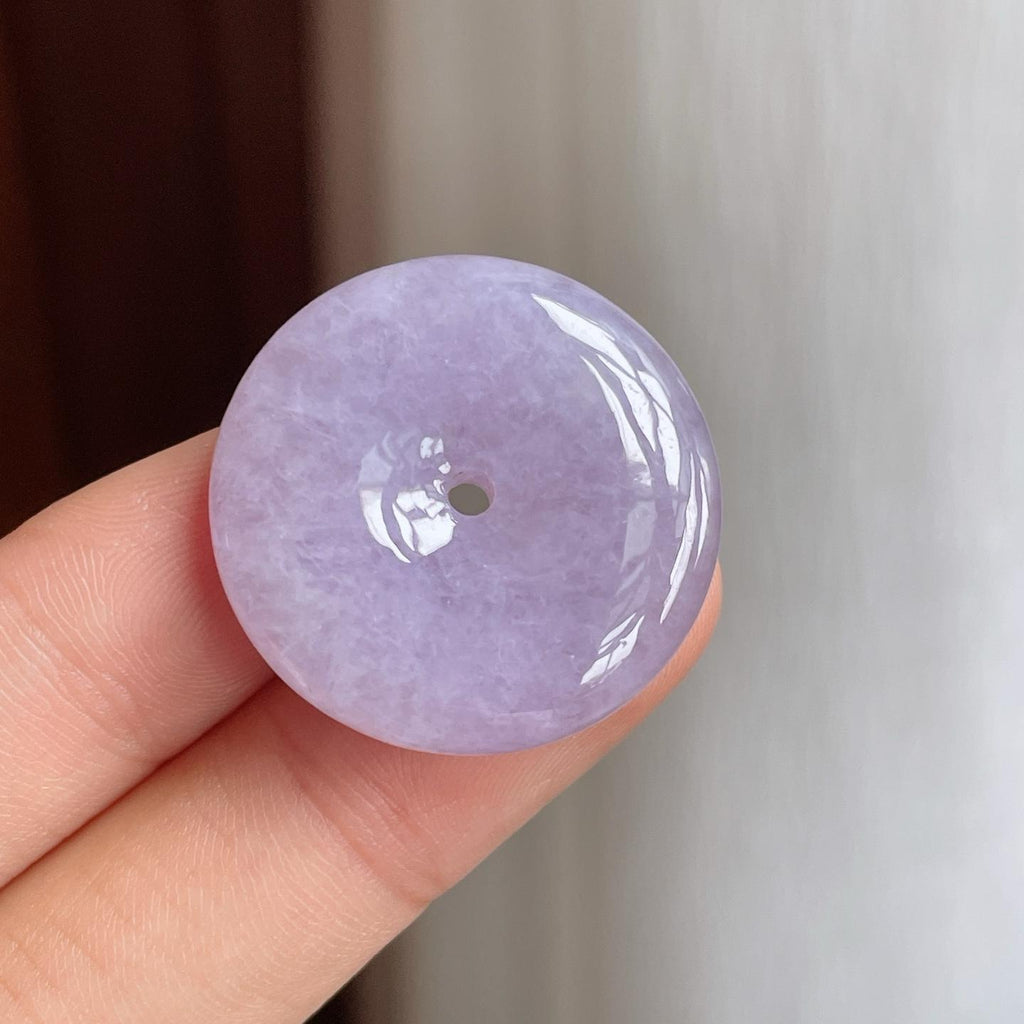 糯冰紫罗兰翡翠平安扣（yc248478）