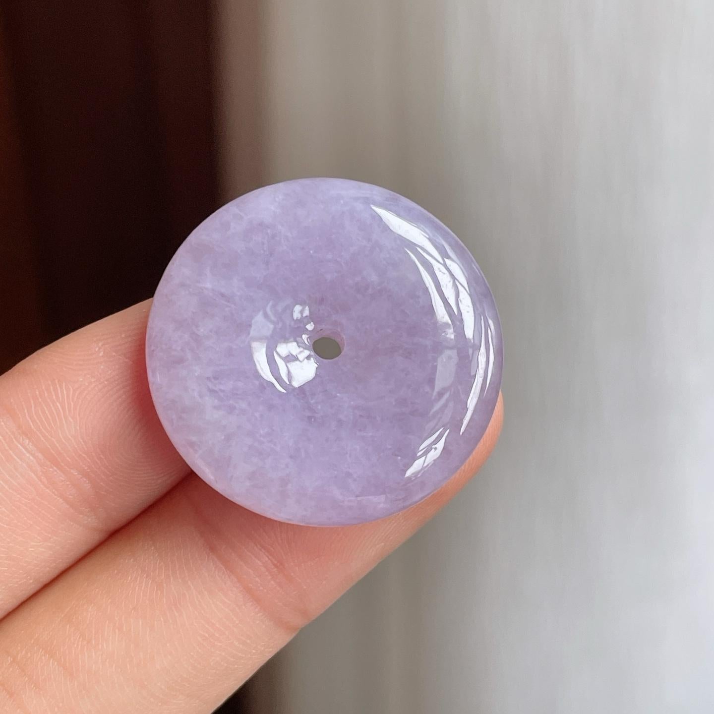 糯冰紫罗兰翡翠平安扣（yc248478）