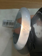 糯冰种飘花平安镯（53.5mm）（yc203713）